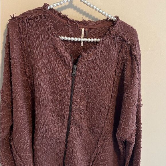 Free people large Textured mauve Women's jacket - Picture 3 of 8
